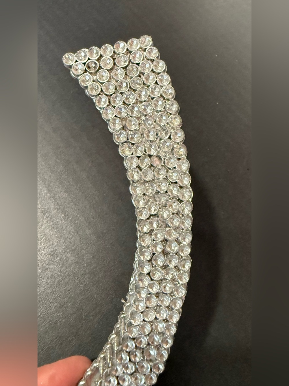 Vintage 80’s Rhinestone Bling Banana Clip Hair Accessory - Picture 6 of 6